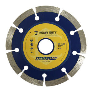 DISCO DIAMANTADO SEGMENTADO 110X20MM - HEAVY DUTY