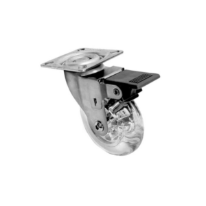 RODÍZIO SILIC TRANSP 50MM C/ FREIO - JOMARCA KITS