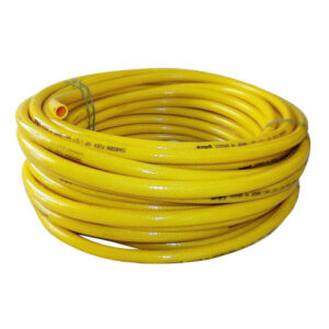 MANGUEIRA JARDIM SILICONADA AMARELA 1/2X2,0 TRANCADA C/200 MT - PLASMANG