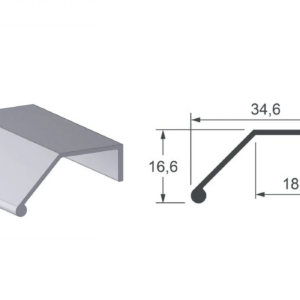 PERFIL PUX ANOD ALTERNATIVA 7015 15/18MM - 3M - BARRA