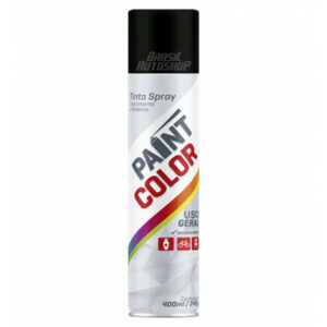 TINTA SPRAY 400ML PRETO SEMI BRILHO - PAINTCOLOR