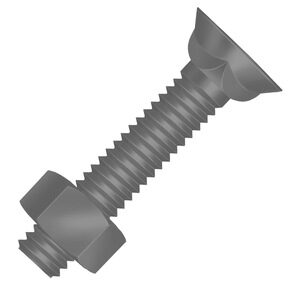 PAR ARADO MAQ C/PORCA 1/2 X 1.3/4 POLIDO - JOMARCA