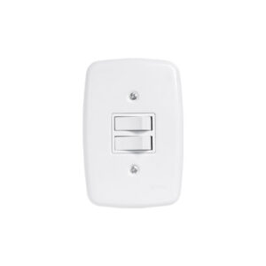 INTER 2 TECLA PAR IDEALE BRANCO C/PLACA 3203 - PLUZIE