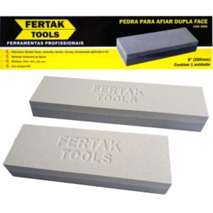 PEDRA DE AFIAR DUPLA FACE RET 6 X 2 X 1 - FERTAK