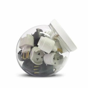 PINO ADAPTADOR BRANCO 2P + T 10A 250V 9863 C/30 - PLUZIE