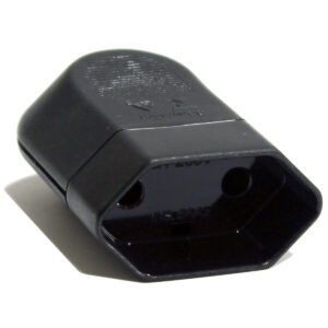 TOMADA DES. PRETO PINO FEMEA 2P 20A 9831 C/50 - PLUZIE