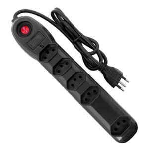 FILTRO DE LINHA BIVOLT 5 TOMDAS PRETO 8398 - PLUZIE