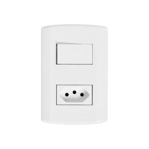 INTER 1 TECLA SIM + TOM. 2P+T 20A 250V CONJ 7218 - PLUZIE