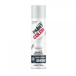 TINTA SPRAY 350ML BRANCO BRILHANTE - PAINTCOLOR