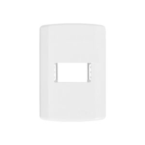 PLACA 4X2 1 SECCAO MODULAR C/ SUPORTE BRANCA 7295 - PLUZIE