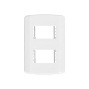 PLACA 4X2 2 SECCAO MODULAR C/ SUPORTE BRANCA 7296 - PLUZIE