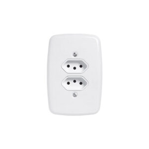 TOMADA 2 - 2P+T 20A 250V IDEALE BRANCO C/PLACA 3214 - PLUZIE