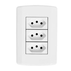 TOMADA 3 - 2P+T 10A 250V CONJ 7215 - PLUZIE