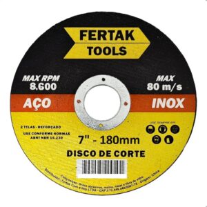 DISCO DE CORTE INOX 180 X 1 - 6 - FERTAK
