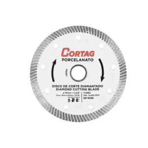 DISCO DIAMANTADO PORCELANATO 110X20MM 4" - CORTAG