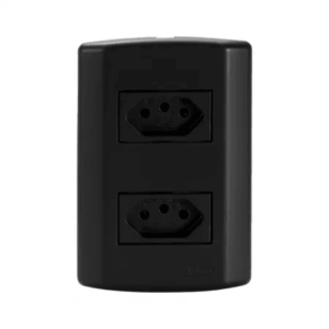 TOMADA 2 - 2P+T 10A 250V CONJ 7813 MATIZ GRAFITE - PLUZIE