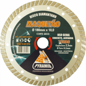 DISCO DIAMANTADO TURBO 180X25MM 7" - PYRAMID