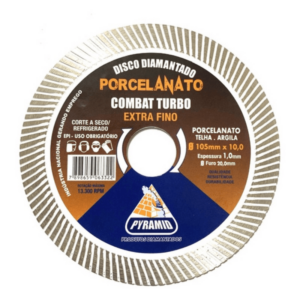 DISCO DIAMANTADO PORCELANATO 110X20MM 4" - PYRAMID