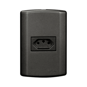 MODULO TOMADA 2P+T 10A 250V MODULO 7862 MATIZ GRAFITE - PLUZIE