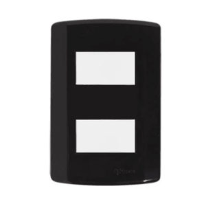 PLACA 4X2 2 SECCAO MODULAR C/ SUPORTE MATIZ GRAFITE 7896 - PLUZIE