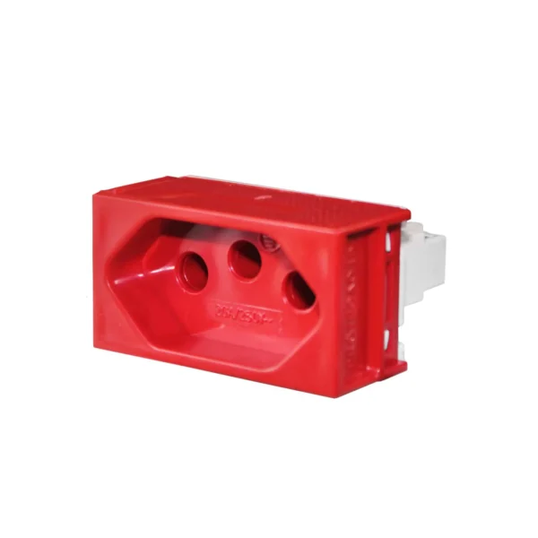 MODULO P/TOMADA VERMELHA 10 LINHA MO 7275 - PLUZIE