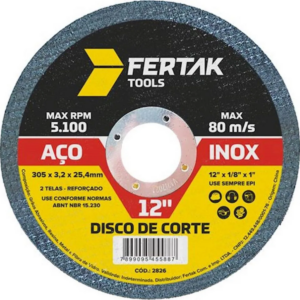 DISCO DE CORTE INOX 300 X 3,2 X 35 12" - FERTAK