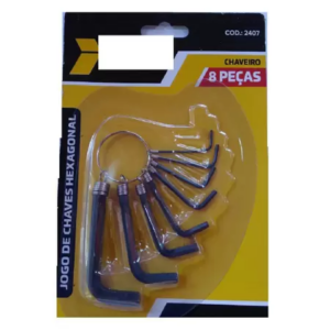 JOGO CHAVEIRO HEXAGONAL [ 8 PCS ] - FERTAK