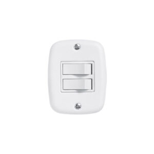 INTER (1 TECLA SIM + 1 TECLA PAR) SOBREPLUS BRANCO SISTEMA X 9004 - PLUZIE