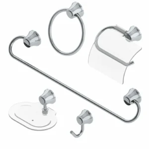 KIT BANHEIRO 5 PECAS ACRILICO TRANSPARENTE - REAL